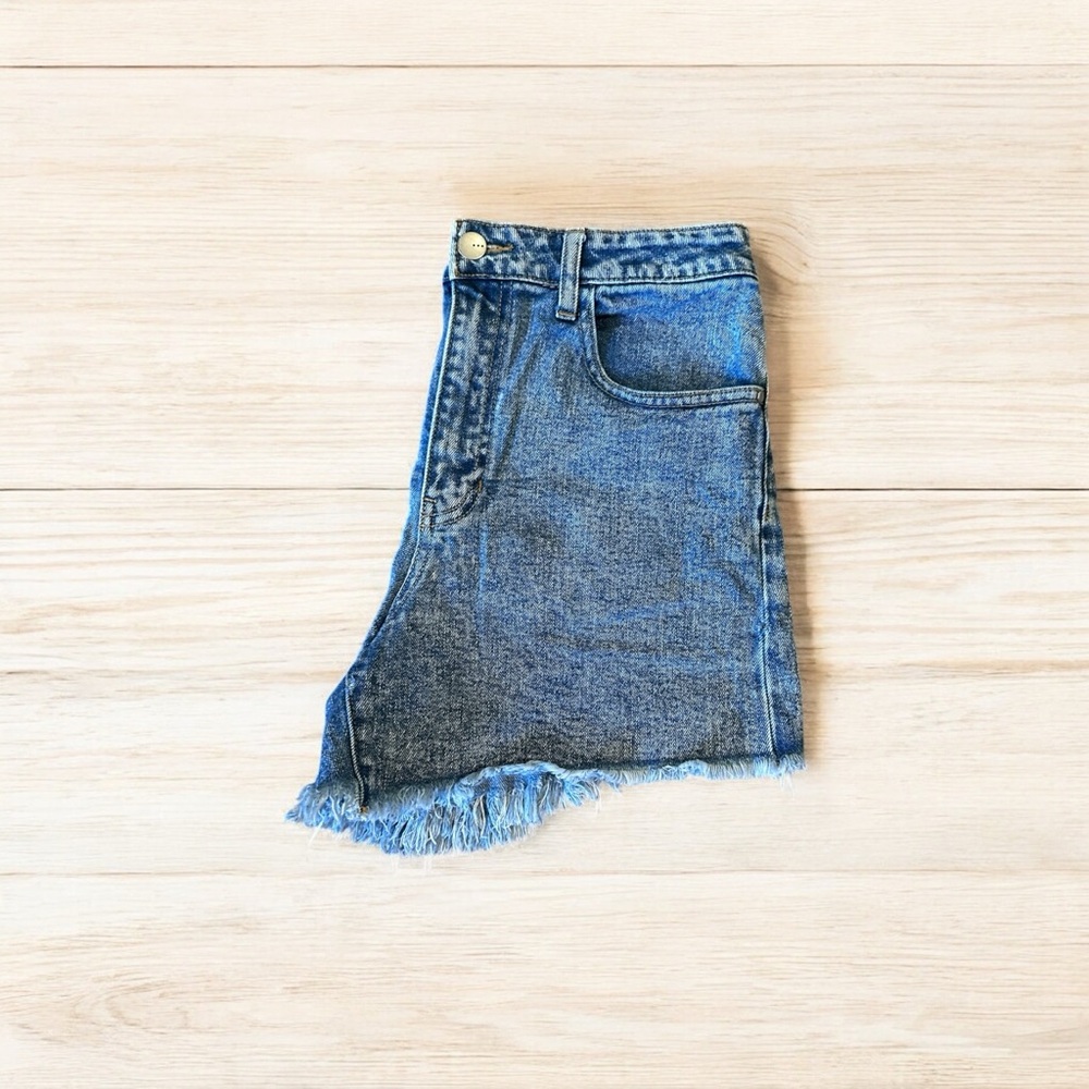 tgla High Rise Distressed Denim Shorts Size 27